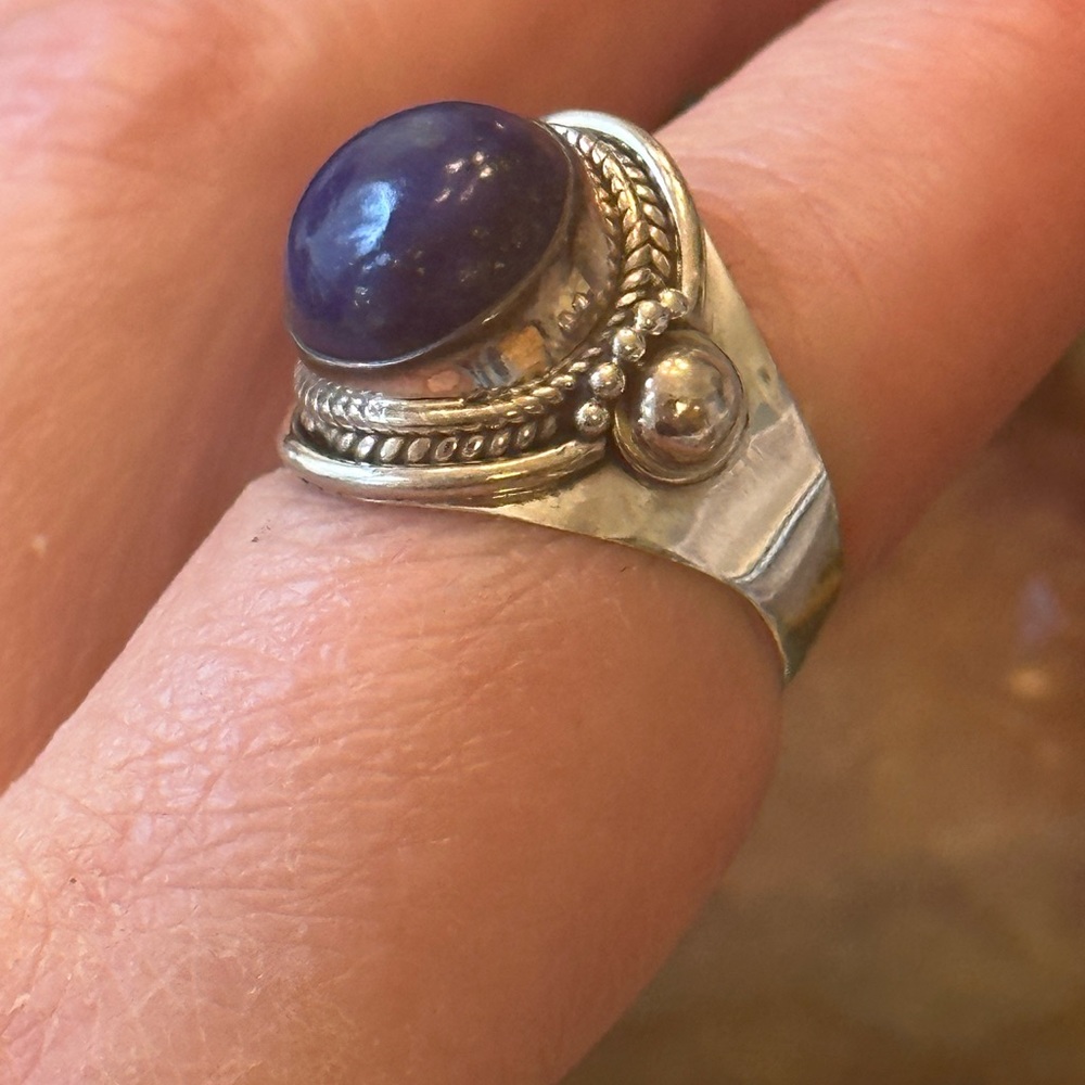 Lapis Bali 925 Solid Sterling Silver Ring - image 4
